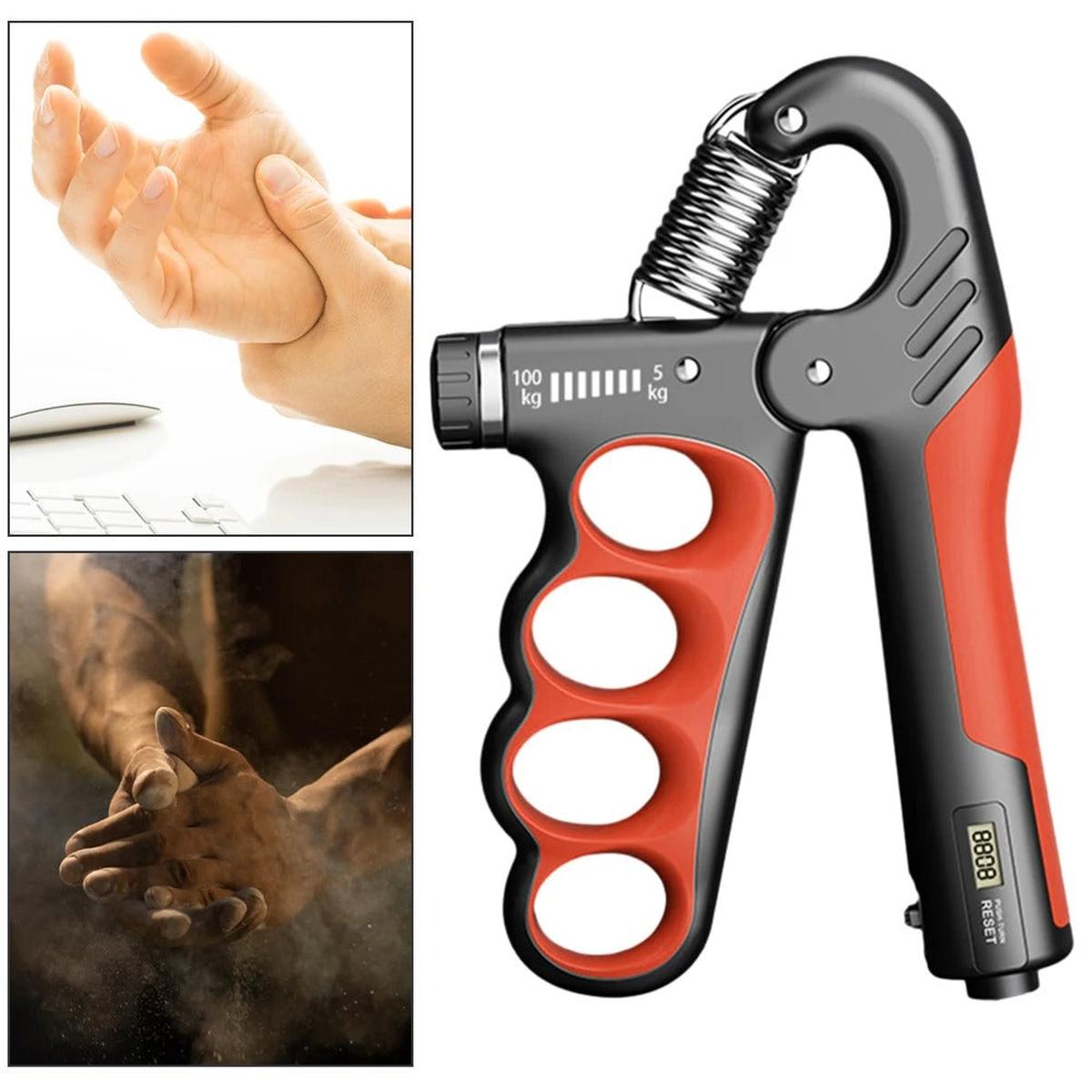 Adjustable Steel Hand Grip Strengthener 5 - 100kg with Counter - Darian Fits