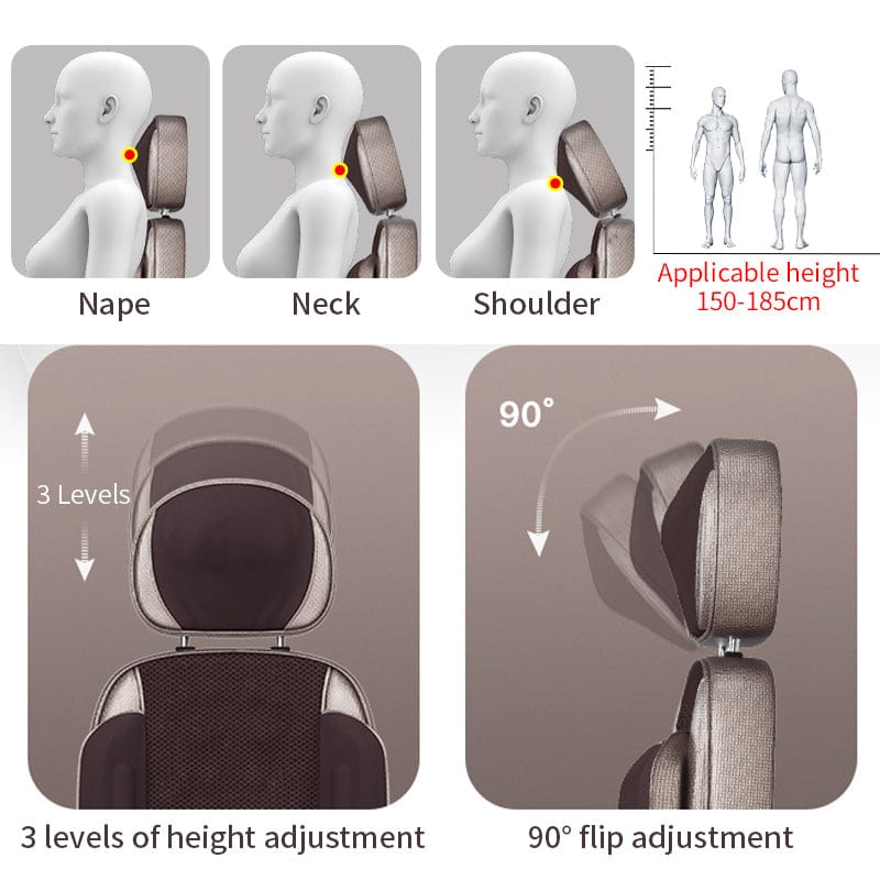 Shiatsu Neck and Back Massager Pillow – Electric Cushion with Infrared Heat, Deep Tissue Kneading, 3… — product image 12