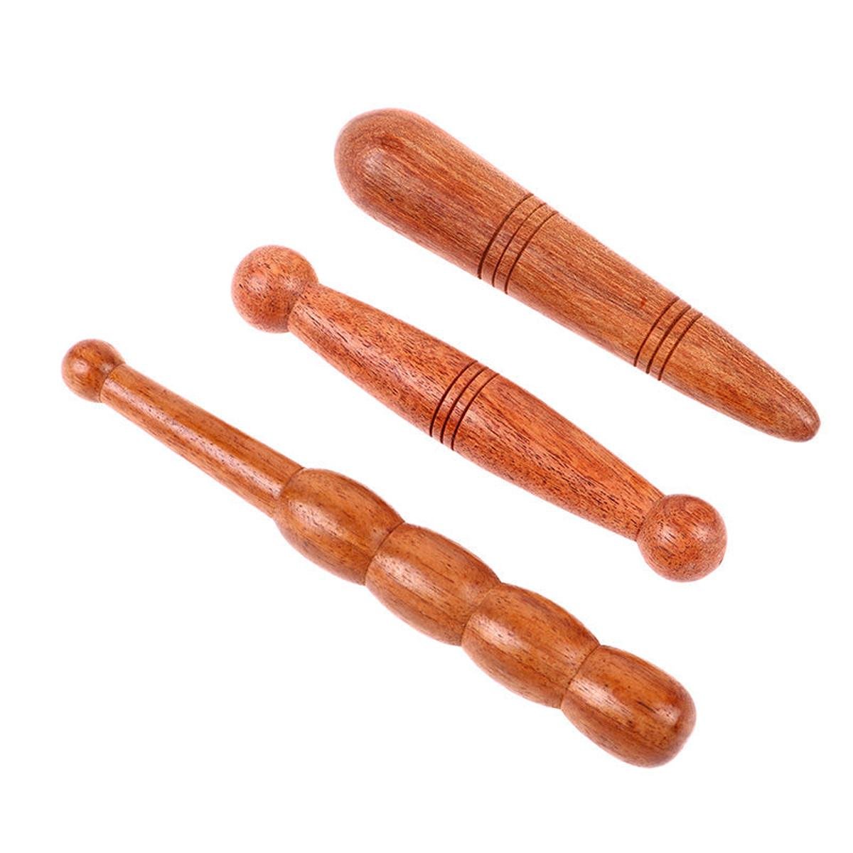 Natural Wood Massage Roller Stick for Body and Feet - Darian Fits