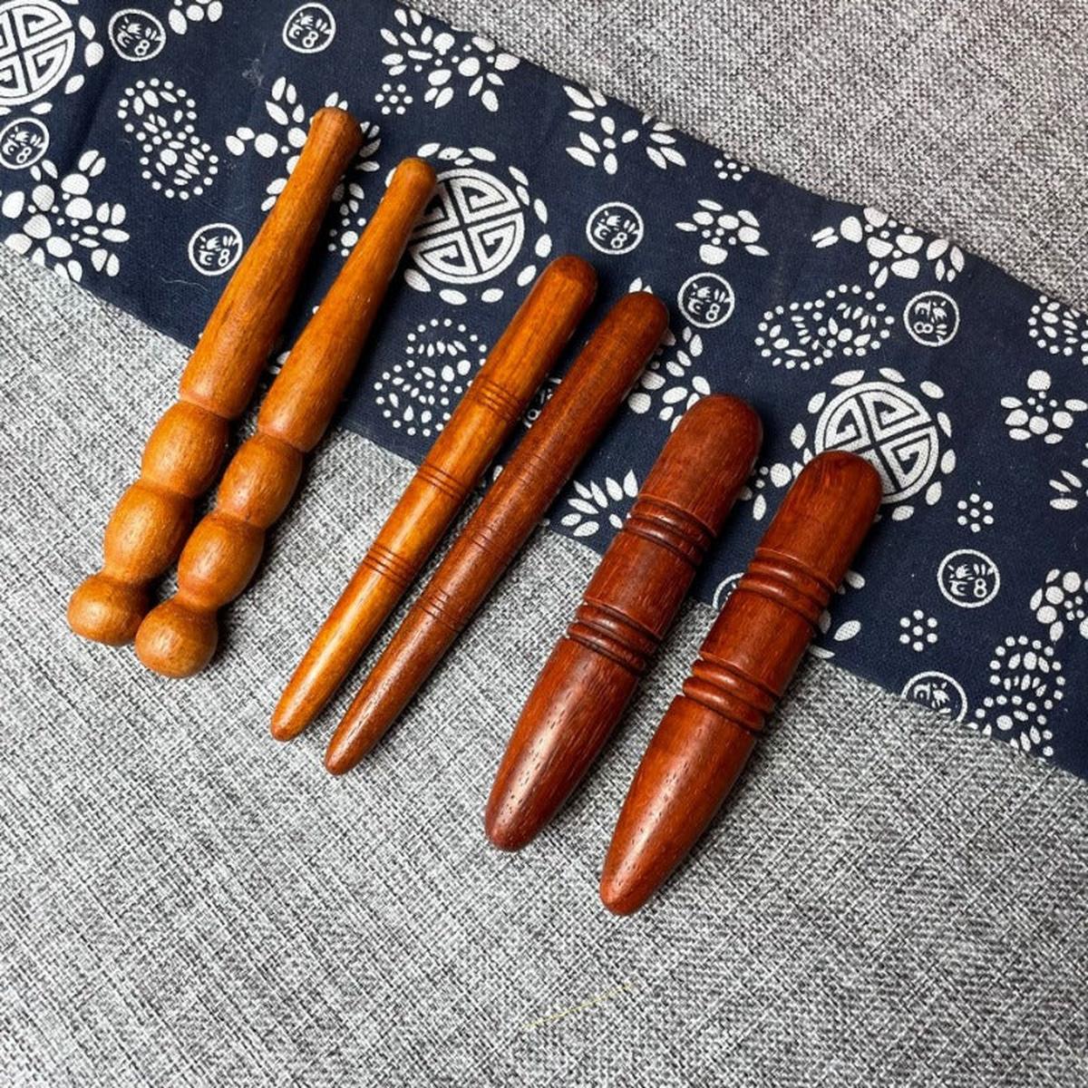 Natural Wood Massage Roller Stick for Body and Feet - Darian Fits
