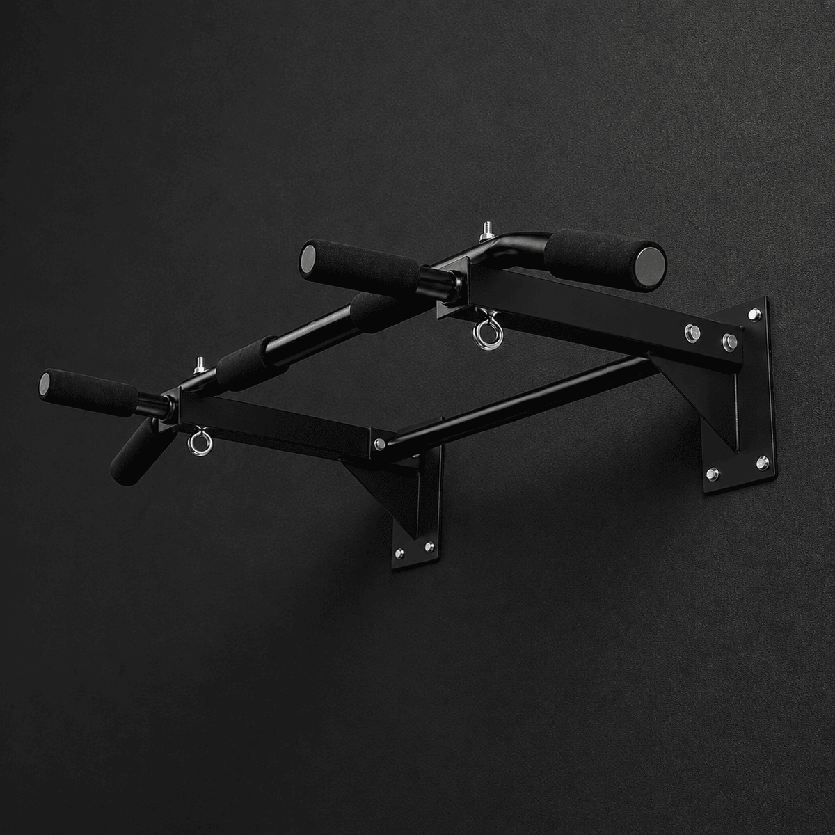 Wall - Mounted Steel Pull - Up Bar with Multi - Grip 200kg Capacity - Darian Fits