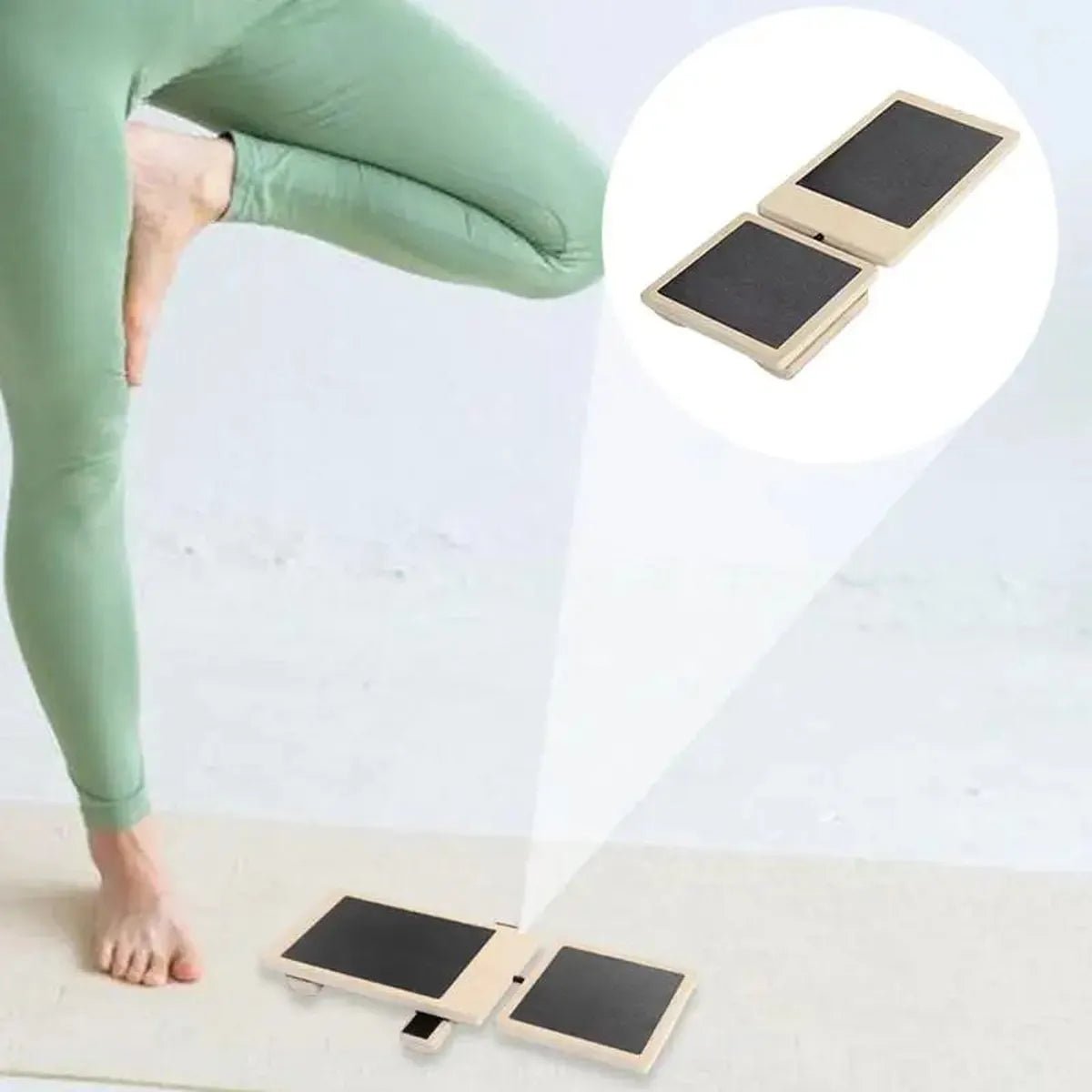 Wooden Ankle Balance Board 30 x 10.8 cm Stability Trainer - Darian Fits