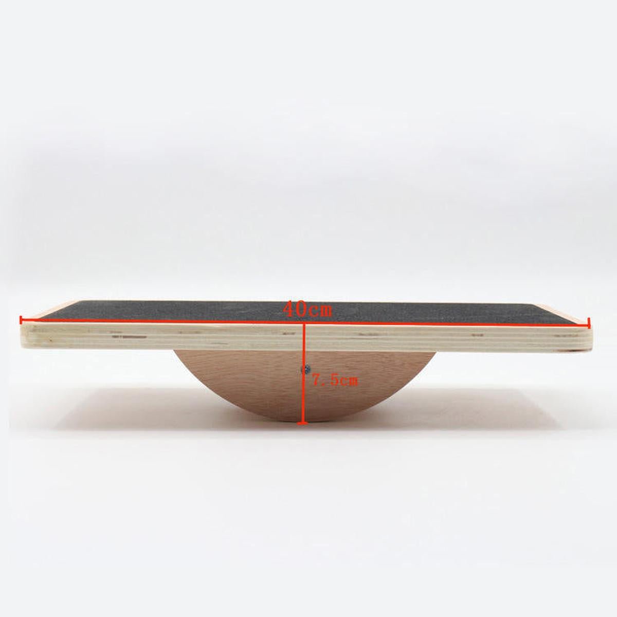 360° Wobble Balance Board with Wooden Top and Rubber Base - Darian Fits
