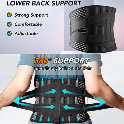 Lower Back Brace with 6 Stays – Orthopedic Lumbar Support Belt for Gym, Pain Relief, Anti-Skid… — product image 5