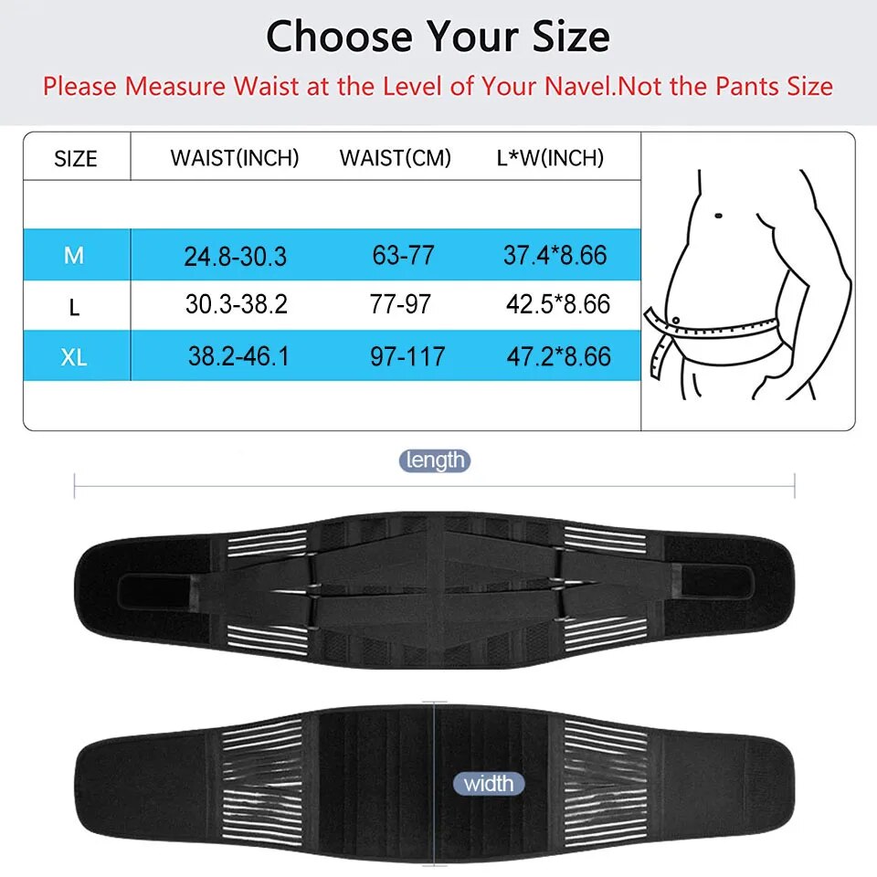 Lower Back Brace with 6 Stays – Orthopedic Lumbar Support Belt for Gym, Pain Relief, Anti-Skid… — product image 10