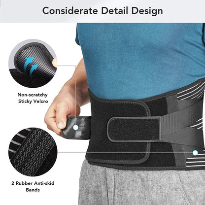 Lower Back Brace with 6 Stays – Orthopedic Lumbar Support Belt for Gym, Pain Relief, Anti-Skid… — product image 6