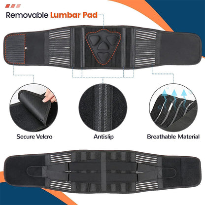 Lower Back Brace with 6 Stays – Orthopedic Lumbar Support Belt for Gym, Pain Relief, Anti-Skid… — product image 12