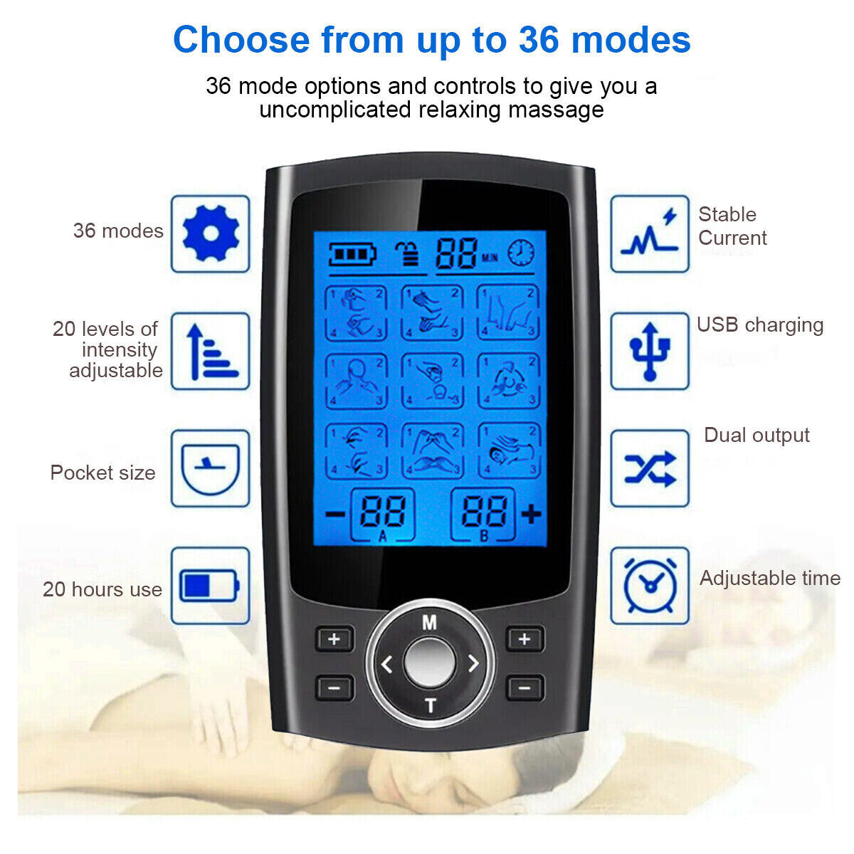 Adjustable Electric Muscle Massager - Slimming Machine with 24 Modes — product image 8