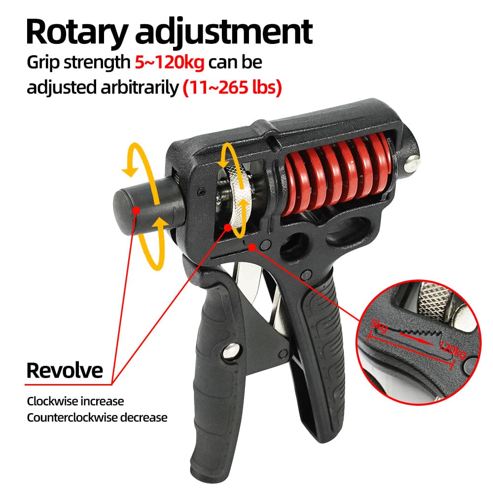 Adjustable Hand Grip Strengthener - 5-120kg Finger Expander for Arm — product image 5
