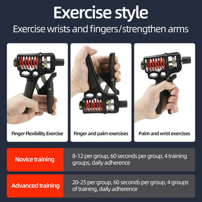 Adjustable Hand Grip Strengthener - 5-120kg Finger Expander for Arm — product image 8