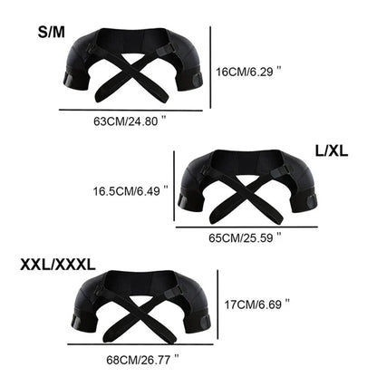 Adjustable Shoulder Brace for Sports, Back Pain Relief, Compression Support, Double Bandage Strap,… — product image 4