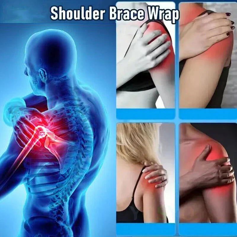 Adjustable Shoulder Brace for Sports, Back Pain Relief, Compression Support, Double Bandage Strap,… — product image 6