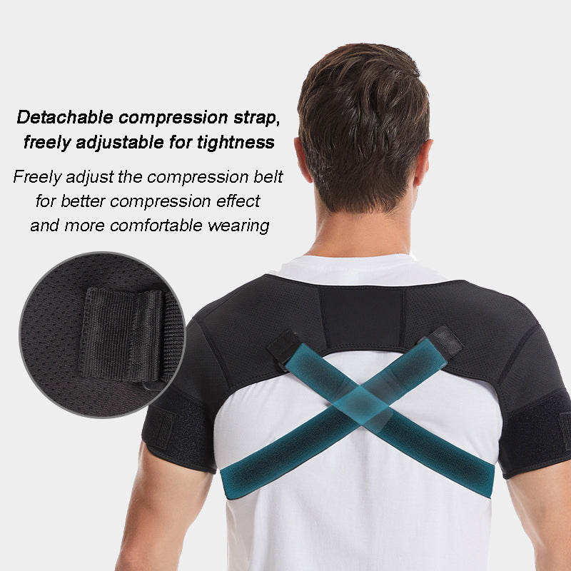 Adjustable Shoulder Brace for Sports, Back Pain Relief, Compression Support, Double Bandage Strap,… — product image 10