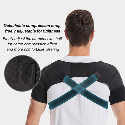 Adjustable Shoulder Brace for Sports, Back Pain Relief, Compression Support, Double Bandage Strap,… — product image 10