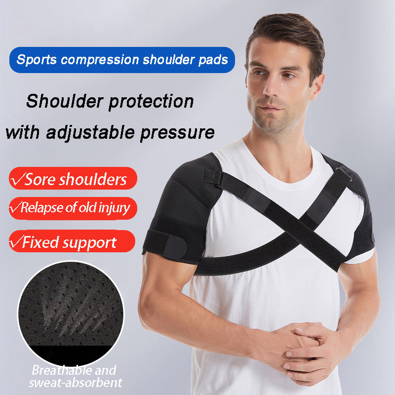 Adjustable Shoulder Brace for Sports, Back Pain Relief, Compression Support, Double Bandage Strap,… — product image 11