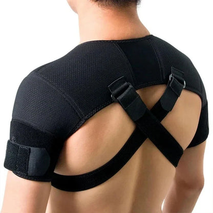 Adjustable Shoulder Brace for Sports, Back Pain Relief, Compression Support, Double Bandage Strap,… — product image 3