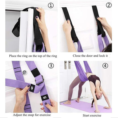 Aerial Yoga Belt – Durable Inversion Trainer for Yoga, Fitness, and Stretching, Thick Elastic Design… — product image 7