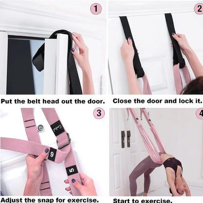 Aerial Yoga Strap – Adjustable Stretching & Inversion Belt for Leg Splits, Flexibility Training, with… — product image 10