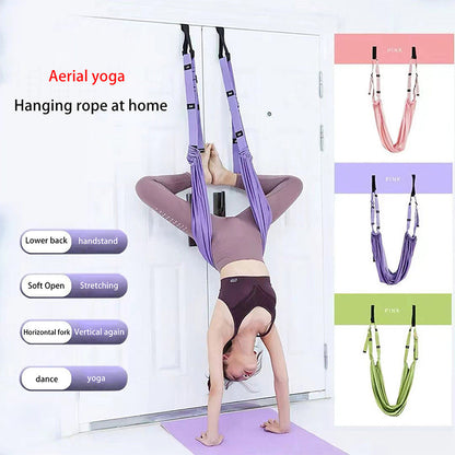 Aerial Yoga Strap – Adjustable Stretching & Inversion Belt for Leg Splits, Flexibility Training, with… — product image 9
