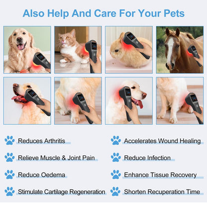 Cold Laser Therapy Device for Pain Relief | 4x808nm & 16x650nm Infrared Light Therapy | Handheld… — product image 5