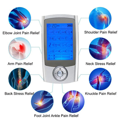 Dual-Channel Electric Pulse Massager – Rechargeable EMS/TENS Stimulation Device with 16 Modes, LCD… — product image 3