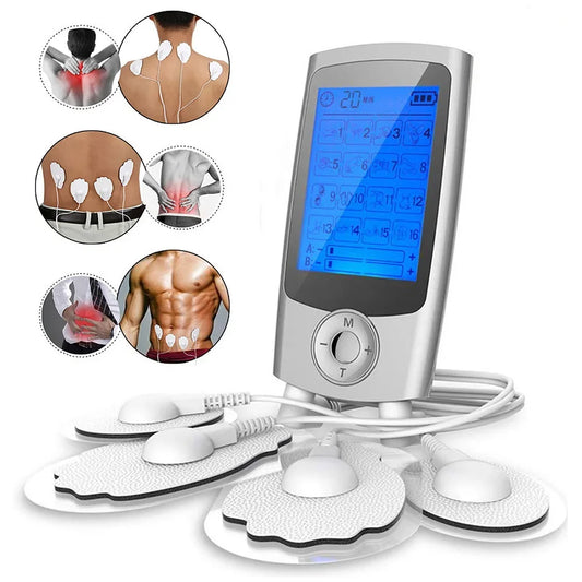Dual-Channel Electric Pulse Massager – Rechargeable EMS/TENS Stimulation Device with 16 Modes, LCD… — product image 1