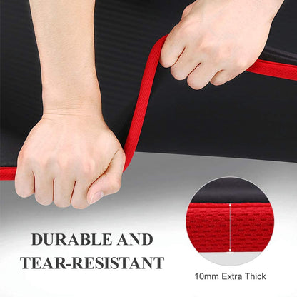 Extra Thick Yoga Mat – 10mm Non-Slip, Environmental NRB Material – 183x61cm, Reversible, Durable,… — product image 11