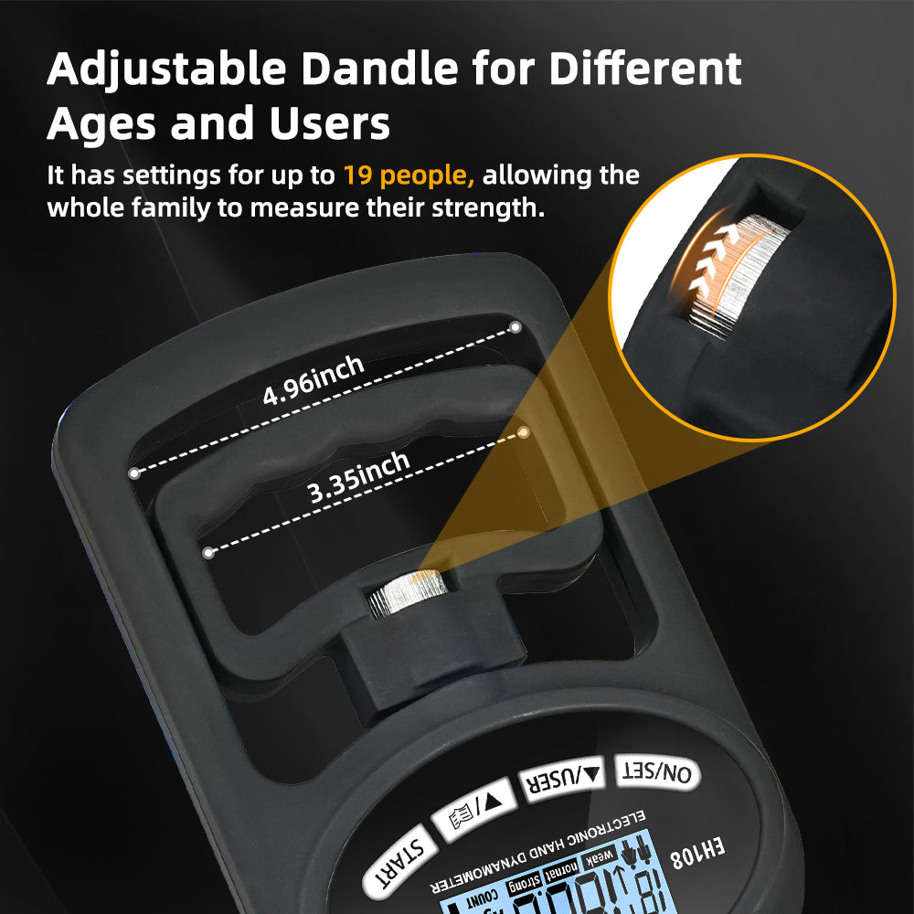 Grip Strength Tester – 265Lbs/120Kg Digital Hand Dynamometer with LCD Screen, USB Rechargeable,… — product image 10