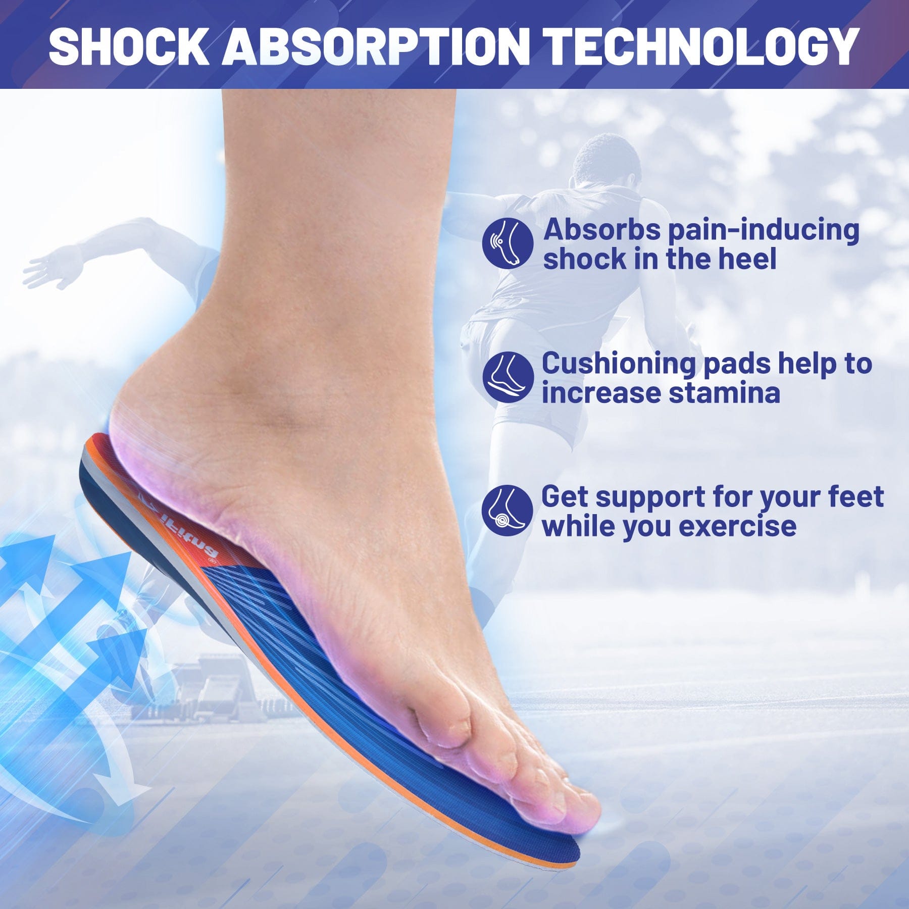 High Arch Support Orthopedic Insoles for Plantar Fasciitis Relief — product image 6