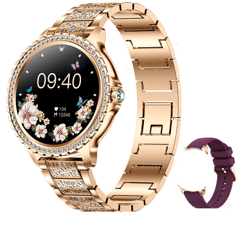 Luxury Women's Smartwatch – Heart Rate, Blood Oxygen, Sleep Monitoring, Bluetooth Call, Diamond… — product image 9