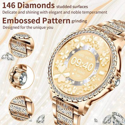 Luxury Women's Smartwatch – Heart Rate, Blood Oxygen, Sleep Monitoring, Bluetooth Call, Diamond… — product image 11