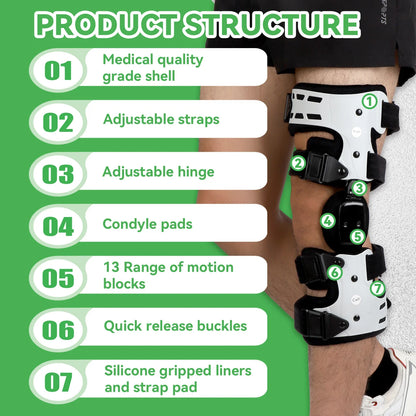 OA Unloader Knee Brace – Adjustable Hinged Support with Medial Offloading and Range of Motion Control — product image 5