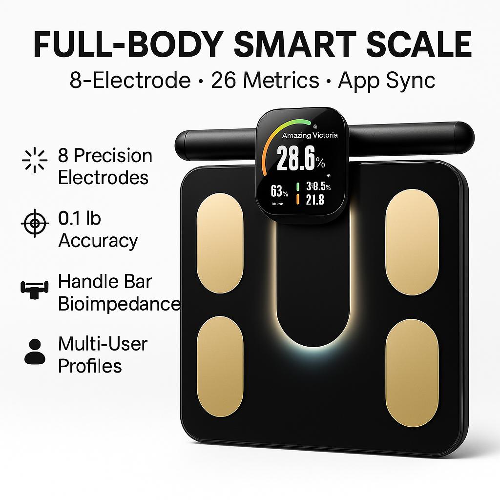 Professional Smart Body Fat Scale – 8 Electrodes Body Composition Analyzer, Bioimpedance Technology,… — product image 7
