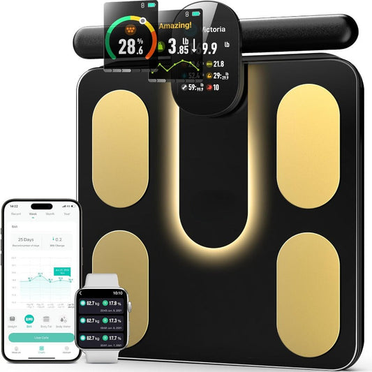 Professional Smart Body Fat Scale – 8 Electrodes Body Composition Analyzer, Bioimpedance Technology,… — product image 1
