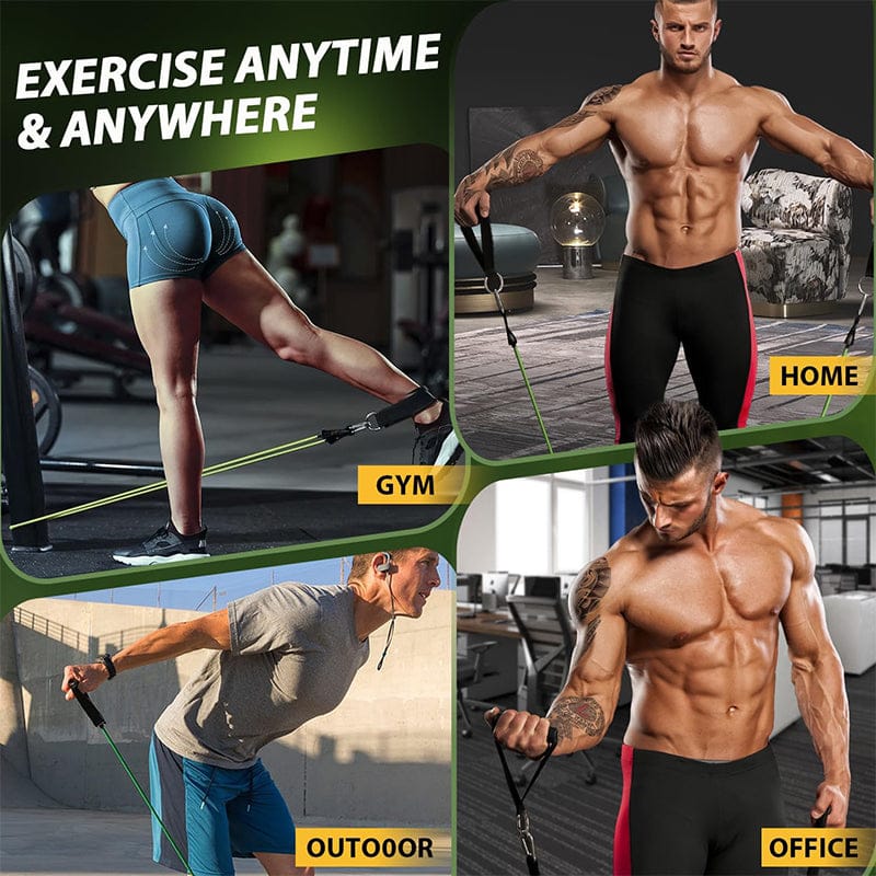 Resistance Band Set – 5 Tube Fitness Bands with Handles, Ankle Straps & Door Anchor for Full-Body… — product image 9