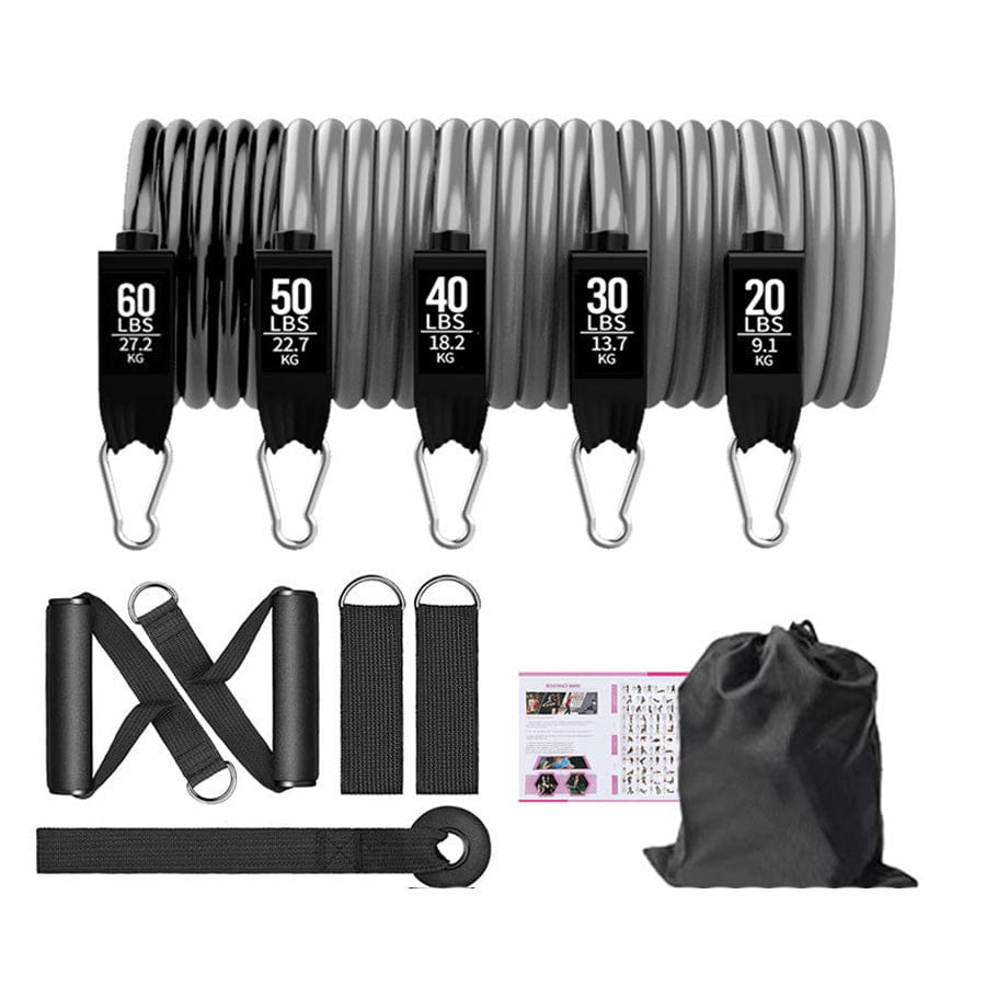 Resistance Band Set – 5 Tube Fitness Bands with Handles, Ankle Straps & Door Anchor for Full-Body… — product image 6