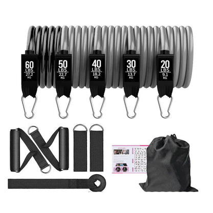 Resistance Band Set – 5 Tube Fitness Bands with Handles, Ankle Straps & Door Anchor for Full-Body… — product image 6