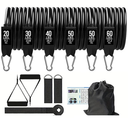 Resistance Band Set – 5 Tube Fitness Bands with Handles, Ankle Straps & Door Anchor for Full-Body… — product image 7