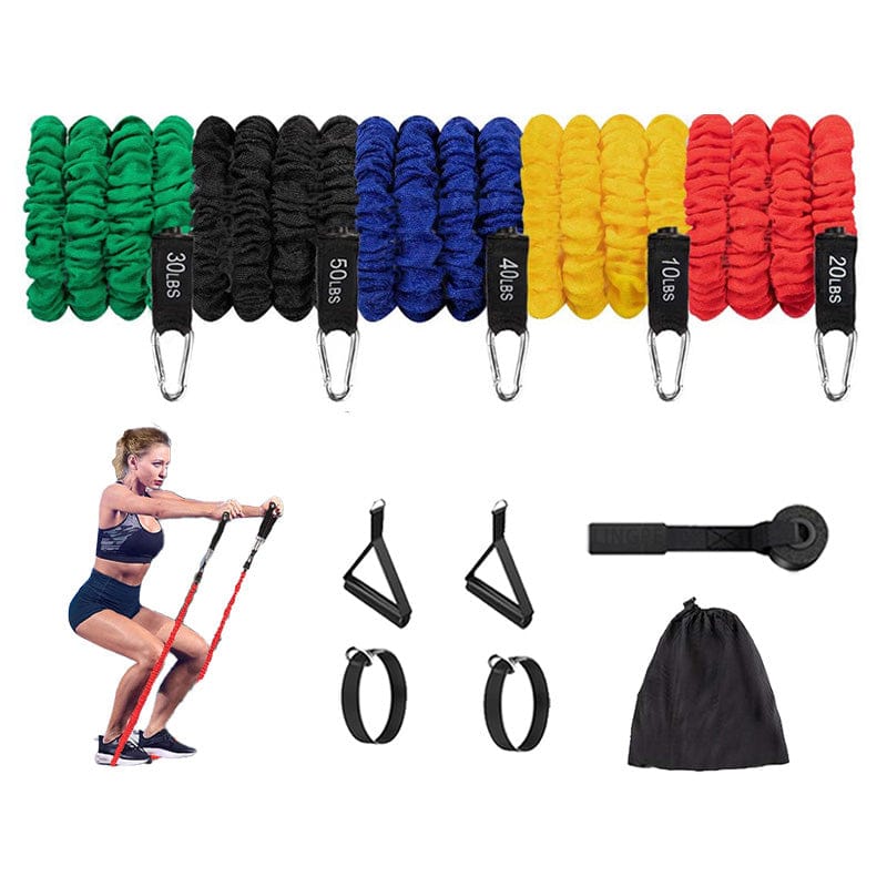 Resistance Band Set – 5 Tube Fitness Bands with Handles, Ankle Straps & Door Anchor for Full-Body… — product image 5