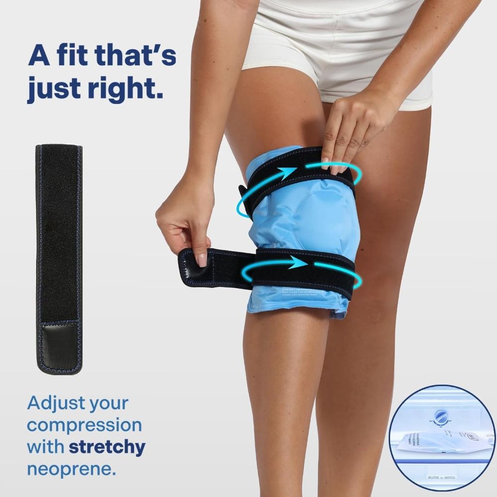 Reusable Knee Ice Pack Wrap – Hot Cold Compress Therapy for Pain Relief, Gel Knee Support for… — product image 11