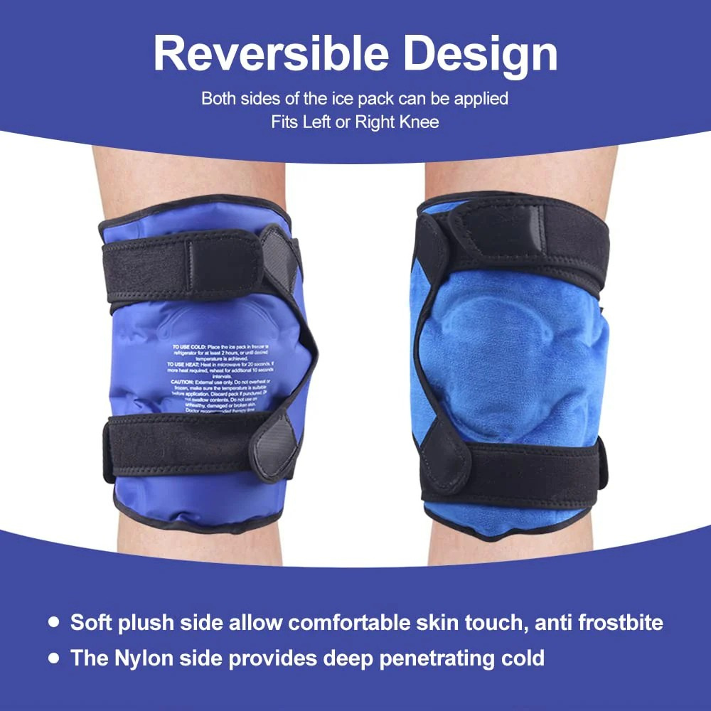Reusable Knee Ice Pack Wrap – Hot Cold Compress Therapy for Pain Relief, Gel Knee Support for… — product image 9