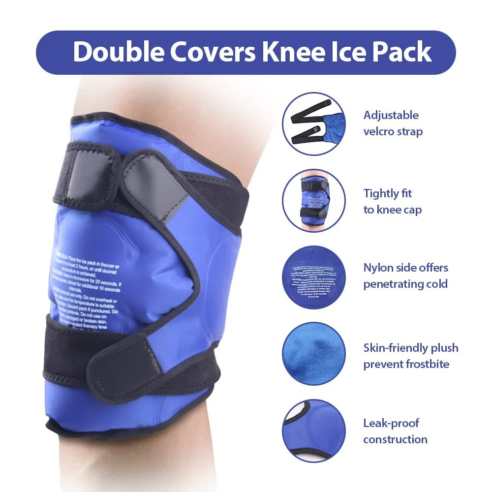 Reusable Knee Ice Pack Wrap – Hot Cold Compress Therapy for Pain Relief, Gel Knee Support for… — product image 10