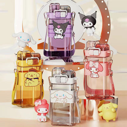 Sanrio Cartoon Water Bottle – 520ML Double Drink Cup – Large Capacity Plastic Bottle for Students –… — product image 8
