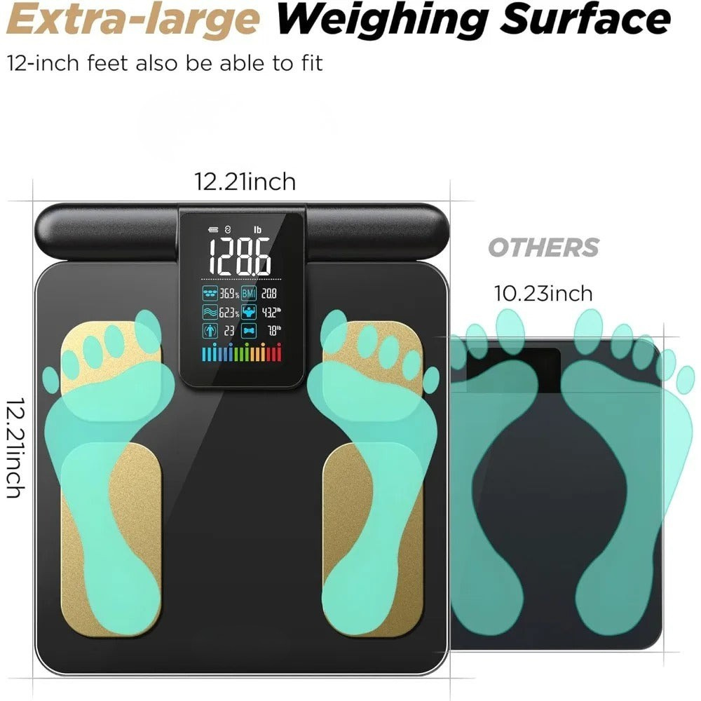Smart Body Composition Scale – 8 Electrode Bioimpedance Digital Weight Scale, Tracks Body Fat, Water,… — product image 10