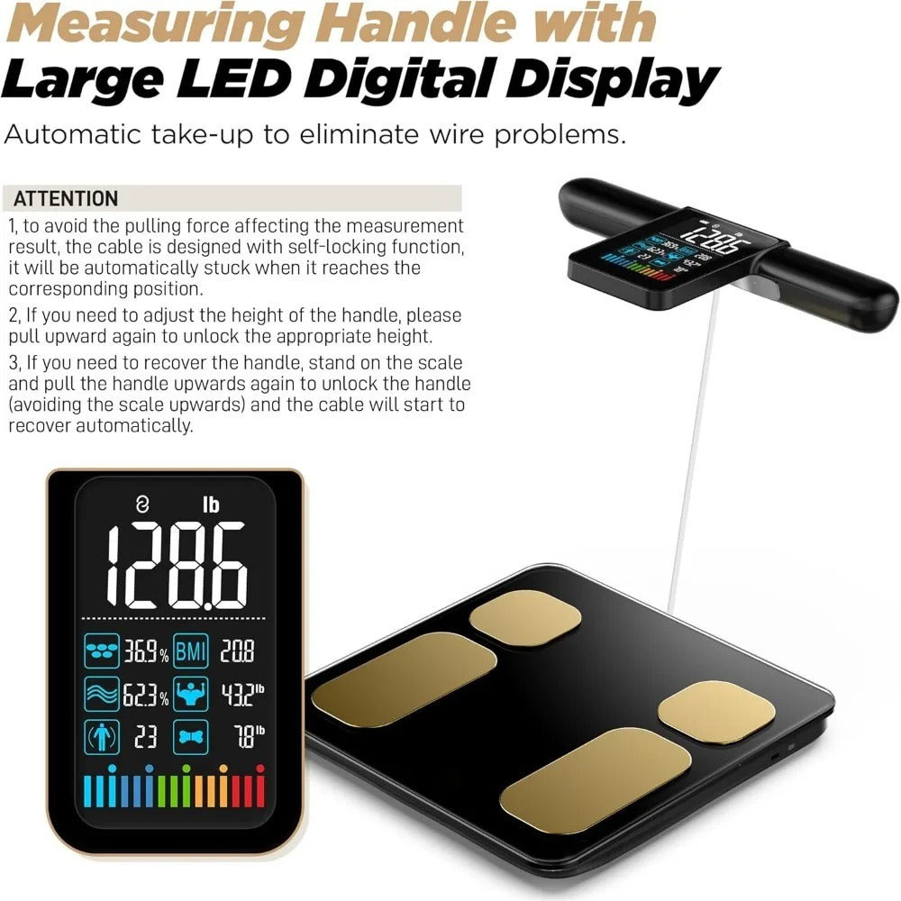 Smart Body Composition Scale – 8 Electrode Bioimpedance Digital Weight Scale, Tracks Body Fat, Water,… — product image 8