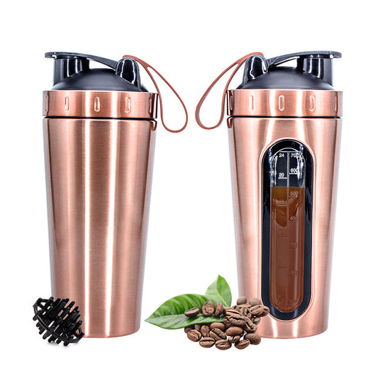 Stainless Steel Sports Shaker Bottle – 700ML Protein Mixer with Scale – Leak-Proof Gym Fitness Water… — product image 2