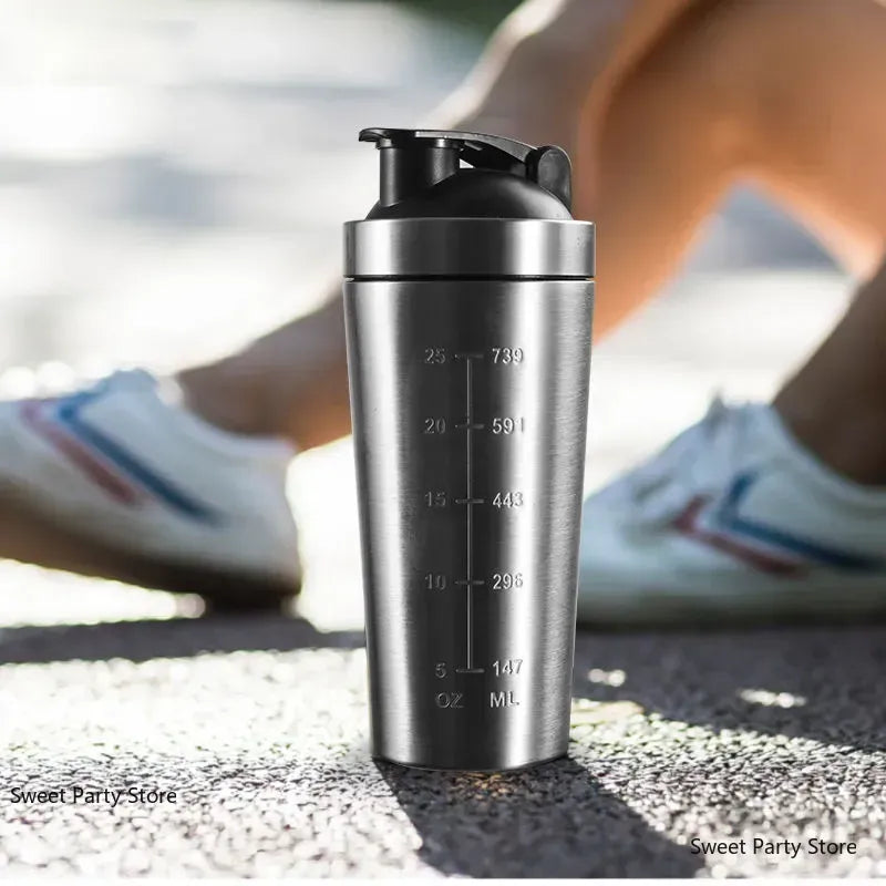 Stainless Steel Sports Shaker Bottle – 700ML Protein Mixer with Scale – Leak-Proof Gym Fitness Water… — product image 9