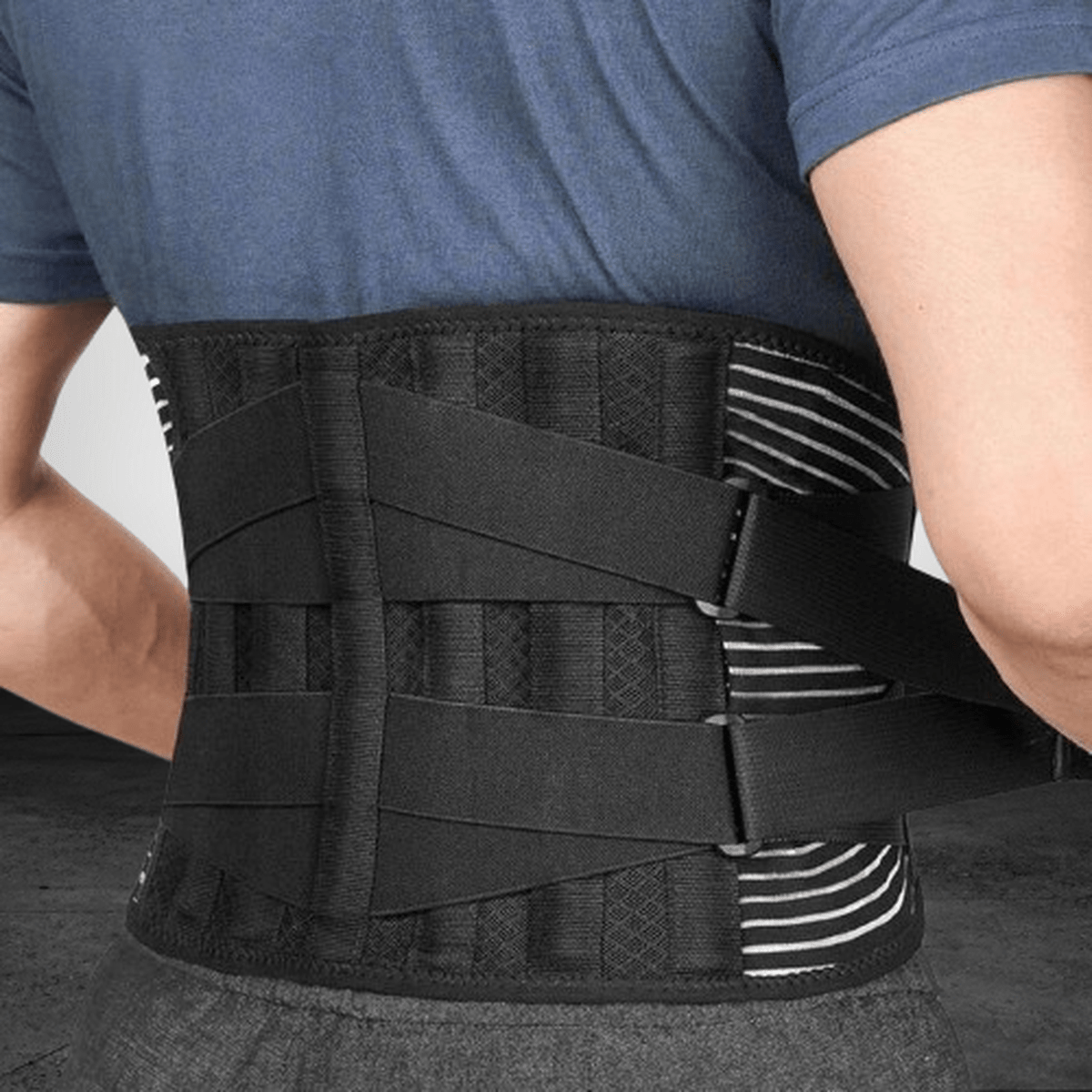 Adjustable Breathable Lumbar Support Belt with Hook & Loop Closure - Darian Fits