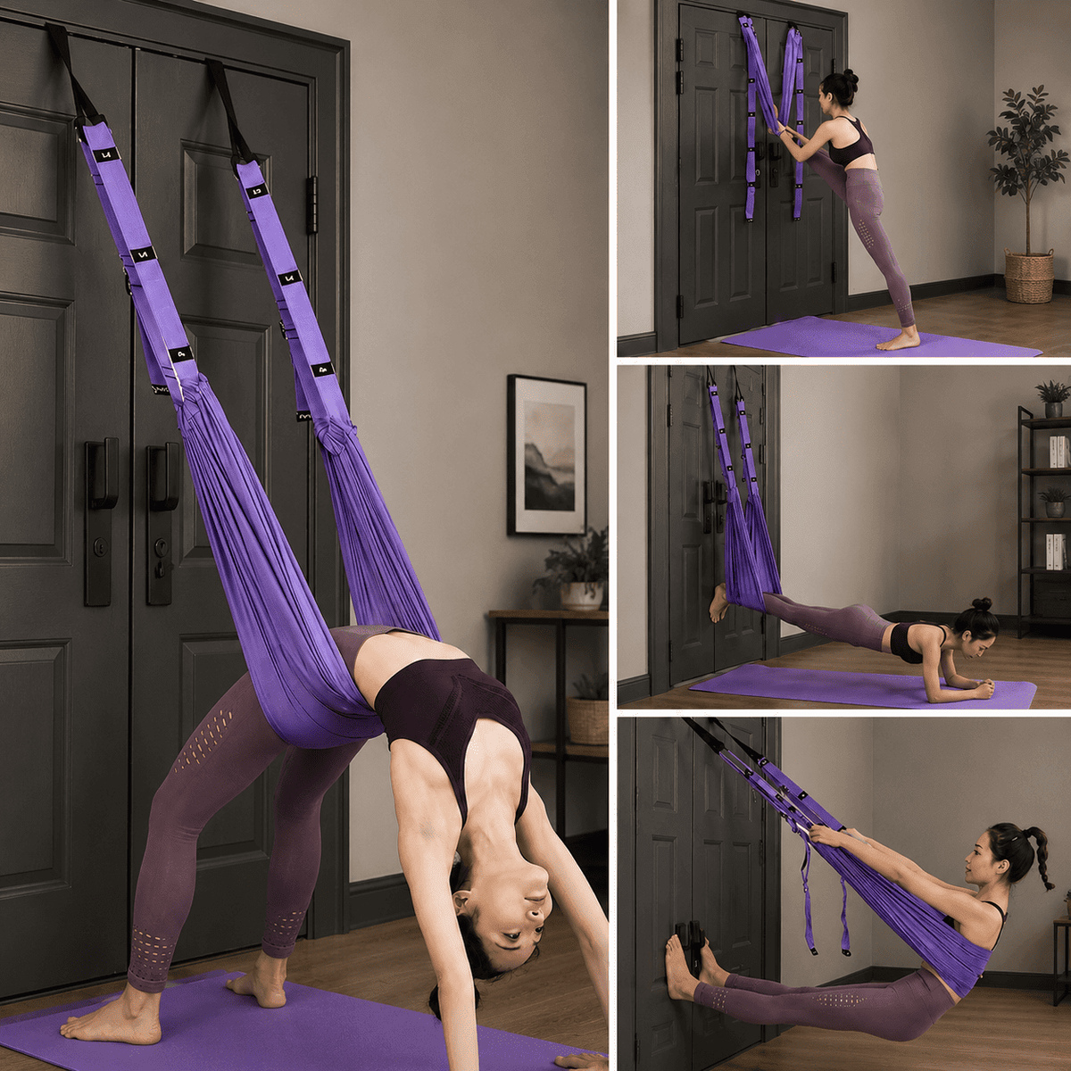 Adjustable Elastic Yoga Belt with Stitching for Stretching - Darian Fits