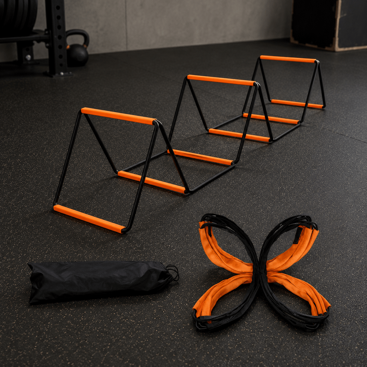 Adjustable Nylon Agility Ladder with Plastic Rungs and Carry Bag - Darian Fits